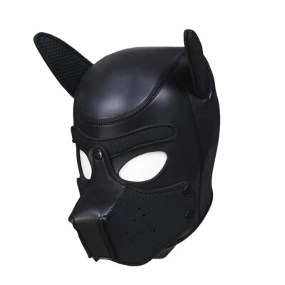 Cosplay Dog Mask Puppy Headgear Master Role Play Helmet Neck Collar - Image 1 of 4