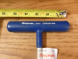 Snap-on AWMCGR1608 8mm Metric T-Handle Hex/Allen Wrench Blue Comfort Grip USA - Bild 1 von 5