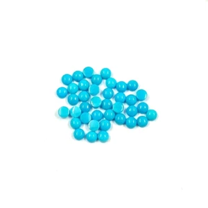 Natural Arizona Turquoise 2.5mm Round Cabochon Calibrated Loose Gemstone 25Pc - Picture 1 of 5