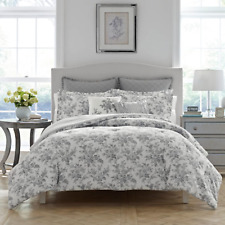 Home - Queen Comforter Set, Reversible Cotton Bedding, Includes Matching Shams w
