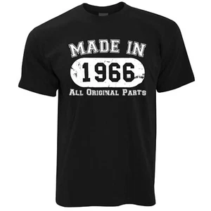 BIRTHDAY T-shirt MADE IN 1957 All original parts Present Gift Black Size XXL 2XL - Picture 1 of 1