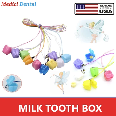 Tooth Box MILK TOOTH BOX with String, Assorted Colors, Includes 2 Stickers 10/Bx - Image 1 of 2