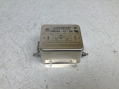 Filtro de línea eléctrica Schaffner FN350-12-29 EMI 250 VAC 12 amperios FN3501229 (VT) Foto 1 de 4