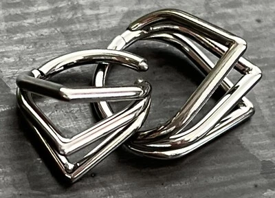 1 pieza Titanio Sólido Triple Chevron Segmento Anillo Hélice Cartílago Clicker Foto 1 de 4