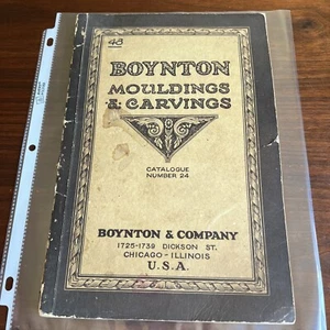 Boynton Mouldings Moldings Carvings Furniture CATALOG 24 -1930 Price List - Picture 1 of 17