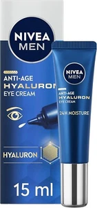 NIVEA MEN Anti-Age Hyaluron Eye Cream (15ml), Men's Eye Cream with Hyaluronic A - Picture 1 of 4