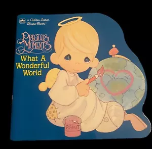 Vintage PRECIOUS MOMENTS What a Wonderful World - A Golden Super Shape Book 1992 - Picture 1 of 8