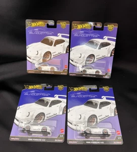 4x Hot Wheels Premium Car Culture Porsche Silhouettes RWB 930 White VHTF Set - Picture 1 of 1