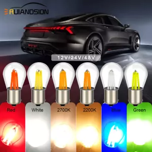 1156 BA15S P21W LED Bulb For Car Turn Signal Light 6Color AC/DC 12V 24V 48V - Picture 1 of 15