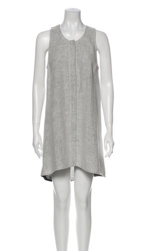 Abito Mai Indossato MM6 Maison Margiela Grigio Croccante Lino Tenda Cambio Anni 60 Stile Vintage S