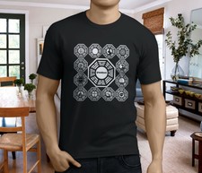 New Popular Dharma Initiative Mens Black T-Shirt S-3XL