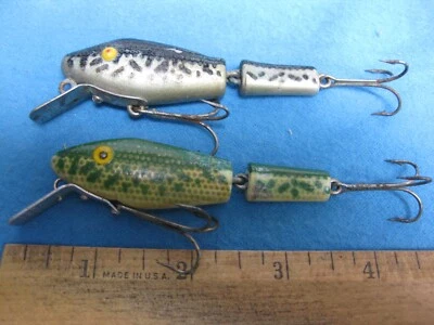 Set of 2 L&S Bass-Master fishing lures, #150, #25, opaque eyes - Image 1 of 4