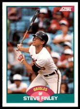 1989 Score Rookie & Traded Steve Finley Baltimore Orioles #95T