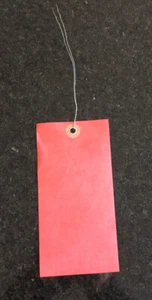 RED Tyvek Tags 10 pk - 6.25 x 3.25 Prewired Any Weather Durable Large 10 or 1000 - Picture 1 of 5
