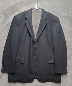 Oscar De La Renta Blazer Mens 48L Blue Green Houndstooth Wool Suit Jacket