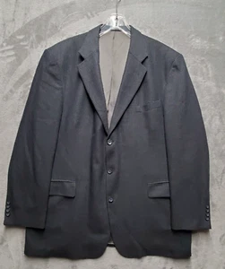 Oscar De La Renta Blazer Mens 48L Blue Green Houndstooth Wool Suit Jacket - Picture 1 of 20