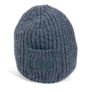 FENDI FXQ959 with logo pocket beanie hat knit hat knit cap Knit hat Unused - Picture 1 of 13