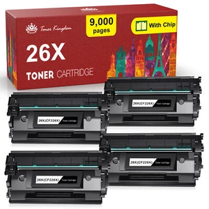 4 Pack Premium CF226X Toner Cartridges for HP 26X Pro MFP M426dw M426fdn M402dn - Picture 1 of 6