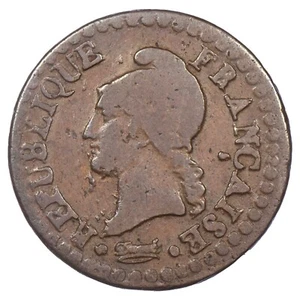 France - 1 centime Dupré l'an 7 A Paris cuivre - F.100 - Gad.76 - KM.646 monnaie - Imagen 1 de 2