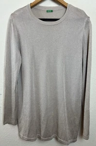 VTG United Colors of Benetton Italy Women's Large Sweater Classic Tan Gold - Picture 1 of 11