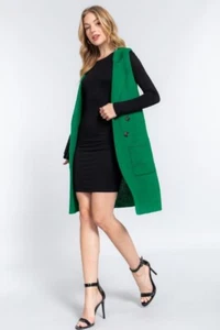 SLEEVELESS LONG SWEATER VEST - Picture 1 of 24