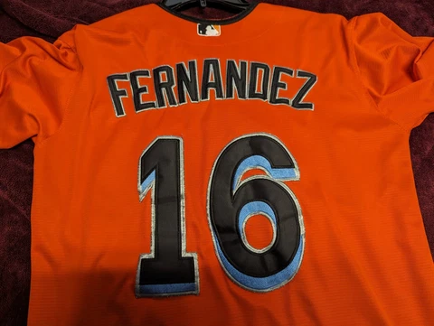 jose fernandez orange marlins jersey Size M Cover