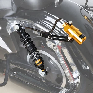 Remote Reservoir Rear Suspension Shocks For Harley Touring Street Road Glide 14+ - Picture 1 of 22