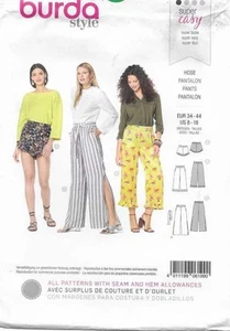 B169 BURDA 6199: PANTS & SHORTS SIZE 8-18 SEWING PATTERN - Picture 1 of 2