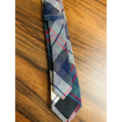 Mens Classic Plaid Necktie Blue Green Red White Business Formal Accessory - Image 1 of 2