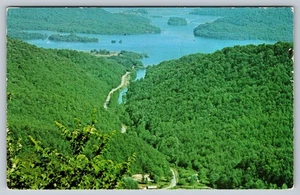 Cartolina Cherokee Lake vista panoramica da Clinch Mountain Tennessee - Foto 1 di 2