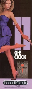 1986 Round the Clock pantyhose hosiery legs Andrea Malkiewicz 2-page MAGAZINE AD - Picture 1 of 2