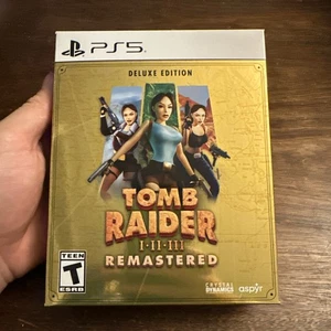 Tomb Raider I-III Remastered: Deluxe Edition (Playstation 5 PS5) Complete CIB - Picture 1 of 15