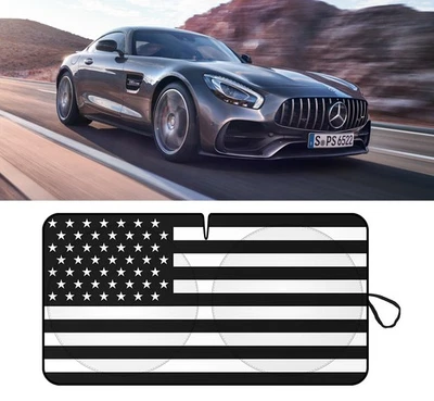 Parabrisas parasol para Mercedes Benz coche camión visera bandera de Estados Unidos bloque UV Foto 1 de 4