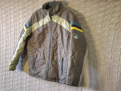 Sz M Mens Point Zero Grey Jacket Coat Medium Weight Iceland St Mortiz Logo - Image 1 of 4