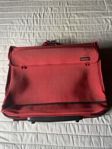 Ralph Lauren Vintage Signature Większa czerwona walizka na kółkach (22" x 25" x 9") - Zdjęcie 1 z 13