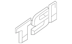 Genuine Volkswagen Nameplate 1K9-853-675-B-GQF - Picture 1 of 2