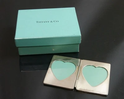 Auténtico marco de fotos de corazón vintage Tiffany & Co. plata de ley #7645 Foto 1 de 4