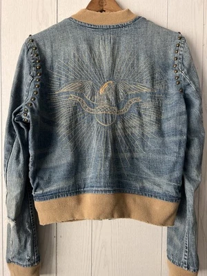 Chaqueta vaquera Y2K Ralph Lauren Denim & Supply para mujer bordada águila envejecida Foto 1 de 4