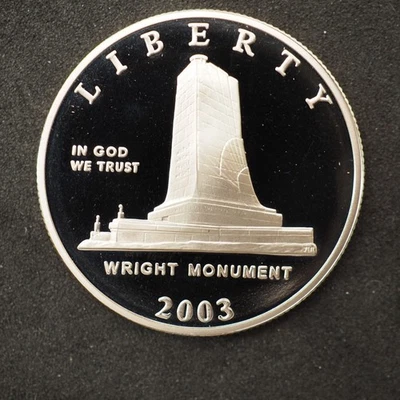 Medio dólar revestido conmemorativo primer vuelo 2003 *P* Prueba **Envío gratuito**CC59 Foto 1 de 2