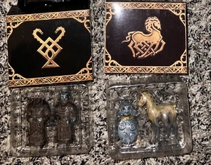 2" Huldra Brüder und Pferd / Troll Schnitzereien God of War Steinmetz Sammler - Bild 1 von 3