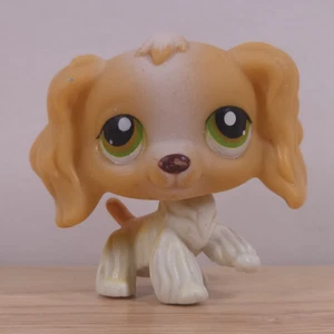 Littlest Pet Shop LPS Cocker Spaniel Hund 79 Welpe braun grün Vintage authentisch - Bild 1 von 8