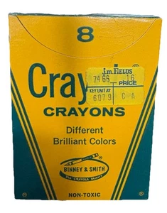 Crayones Crayola Vintage 24 Colores Brillantes Binney & Smith Nunca Usados Nuevos “.19¢” - Imagen 1 de 5