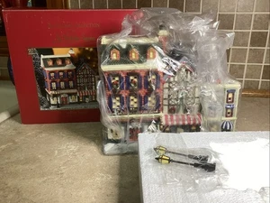 St. Nicholas Square Christmas Village- PINE STREET INN  -w/light Cord - Picture 1 of 9