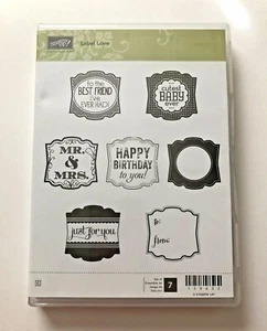 Stampin Up! Set Timbri Etichetta Amore Migliore Amico Mr& Mrs Buon Compleanno 130622 NUOVO - Foto 1 di 5