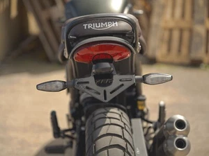 NEW Scrambler 400 X - Tail Tidy / Number Plate Re-locator Kit - Black - Picture 1 of 5