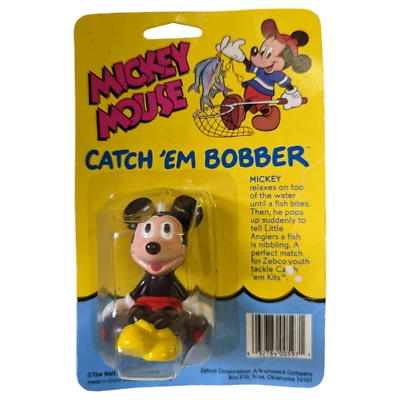 Bobber de pesca Mickey Mouse Zebco Walt Disney atraparlos en paquete de colección Foto 1 de 3