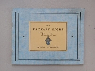 Folleto de ventas de información anticipada Packard Eight DeLuxe 1932 OEM Foto 1 de 4