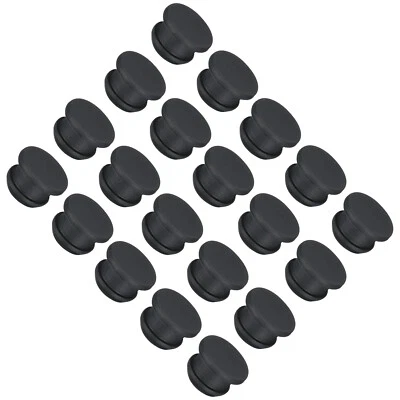 20 tapones de orificio de silicona tipo ras panel tapones de orificio redondo 12 mm de diámetro negro Foto 1 de 4