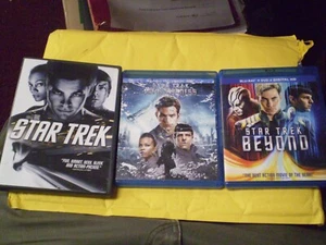 (3) J.J. Abrams Star Trek Blu-Ray/DVD Lot: Star Trek + Into Darkness & Beyond - Picture 1 of 1