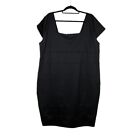 ASOS Curve Solid Black Short Sleeve Bodycon Dress Plus Size 22 NWT